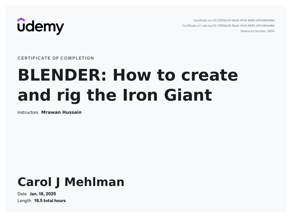 Blender:  How to create and rig the Iron Giant - Results - Click to see