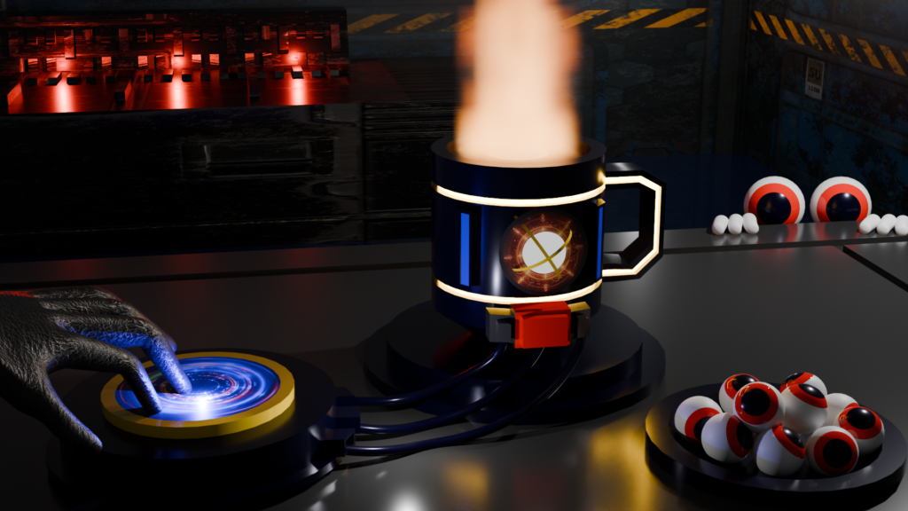 Hot Steamed Eye Balls Sci-Fy Scene